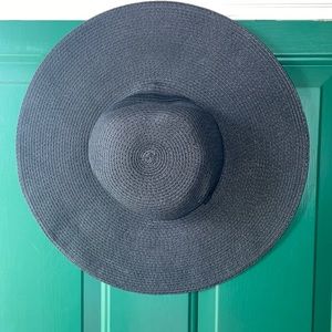 Boho black sunhat